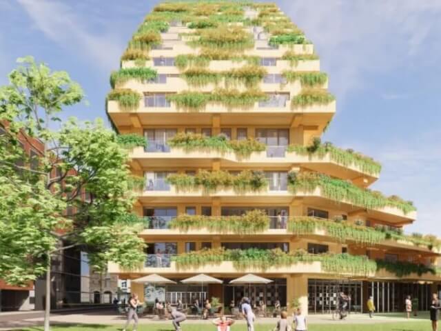 3a. Plantenbak aan gebouw of binnenplaats
